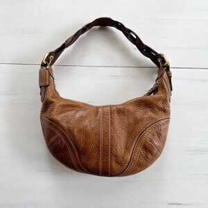 Vintage Coach Y2K Soho Braided Hobo 10043 Leather Shoulder Bag in Tobacco Brown